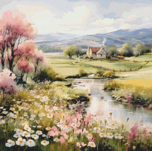 Blissful Solitude cross stitch pattern by Liededrom