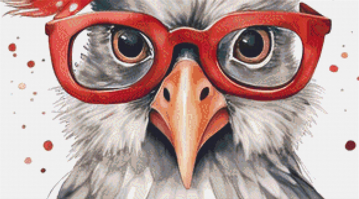 Funny Chicken cross stitch pattern by CedarGroveGraphics