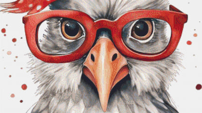 Funny Chicken (Max Colors) cross stitch pattern by CedarGroveGraphics