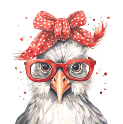 Funny Chicken (Small) cross stitch pattern by CedarGroveGraphics