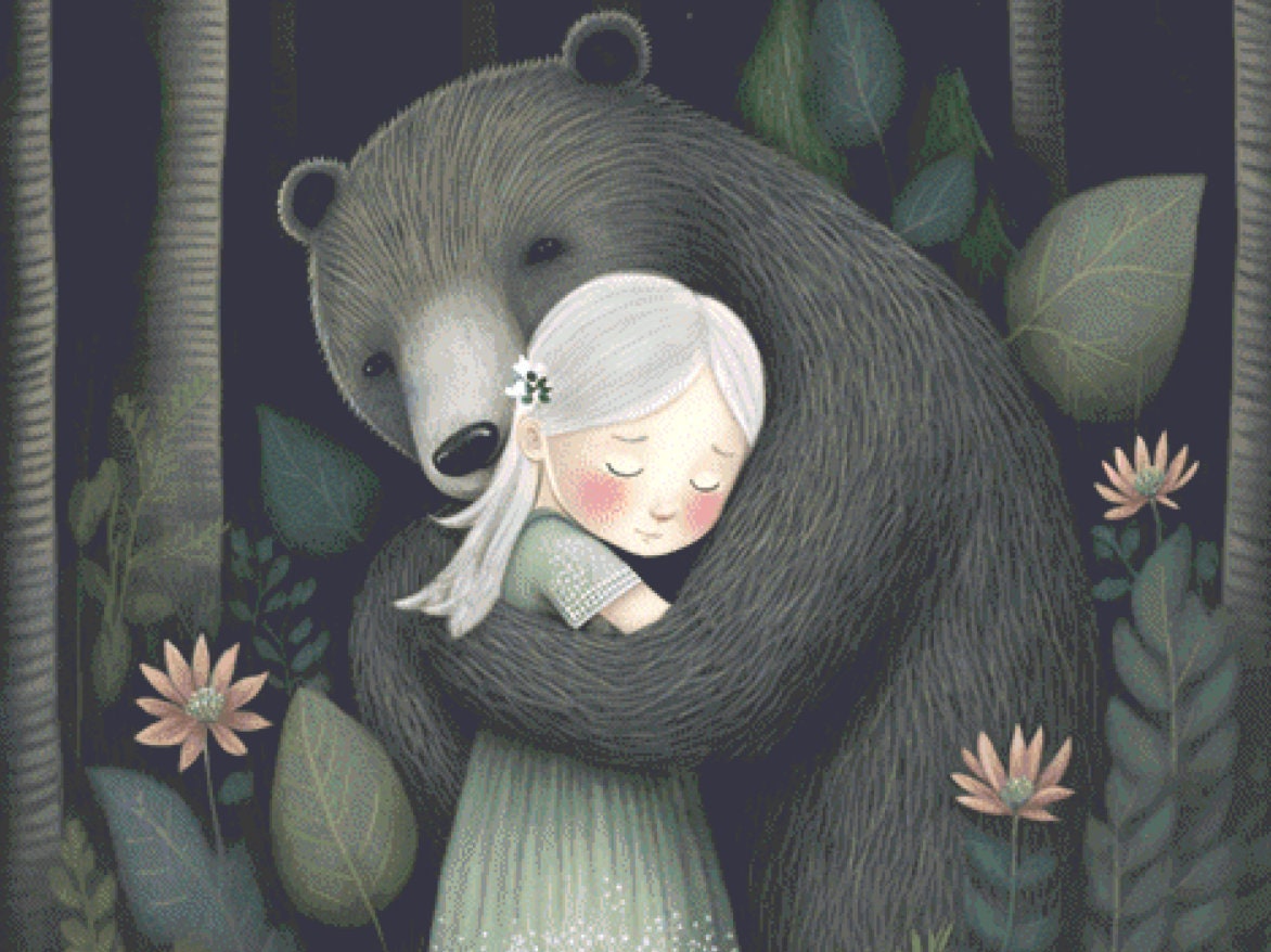 Bear Girl Otee (Max Size/Color) cross stitch pattern by Tammy L. Gross