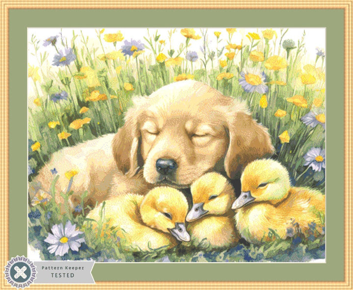 Napping with Friends cross stitch pattern by Stitches Sew Beautiful, LLC
