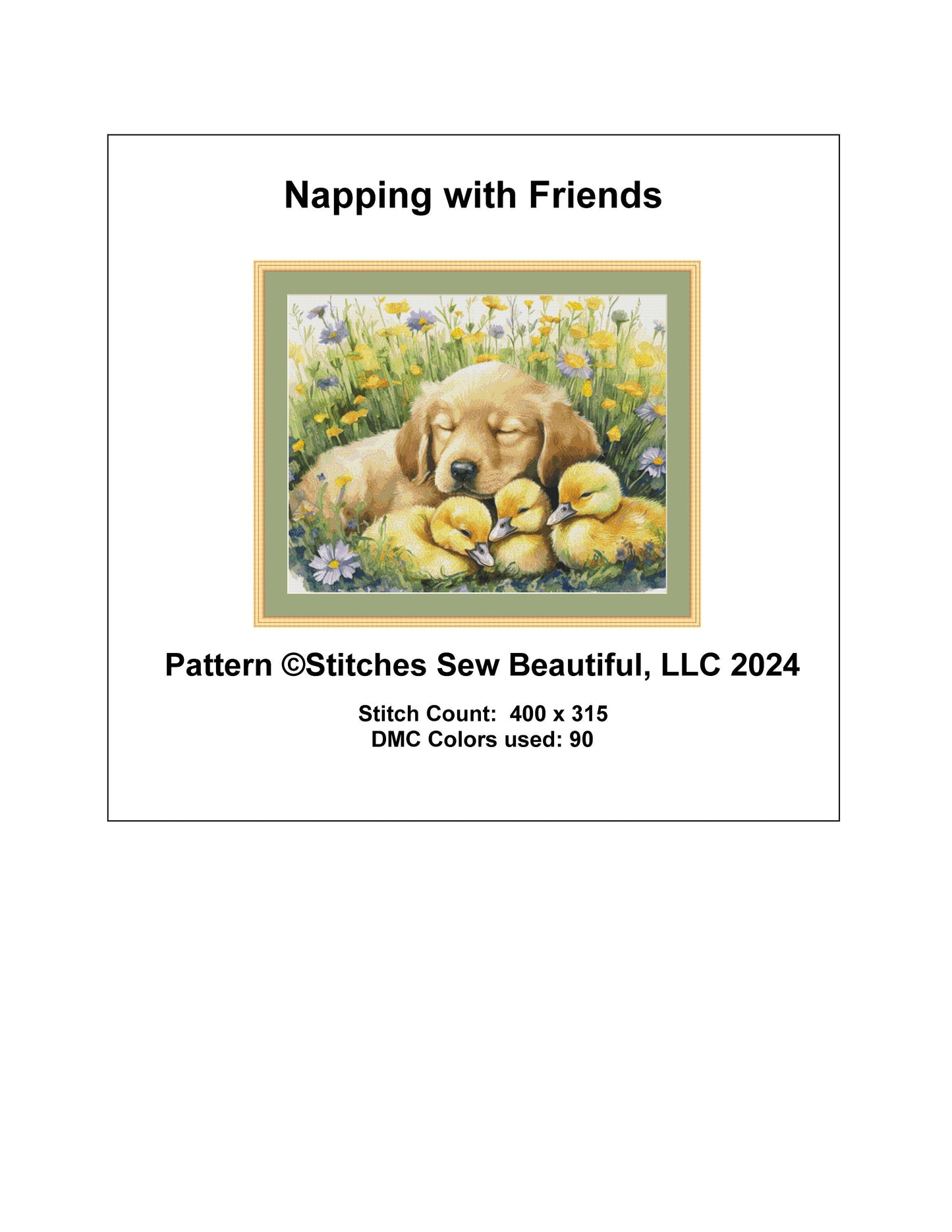 Napping with Friends cross stitch pattern by Stitches Sew Beautiful, LLC