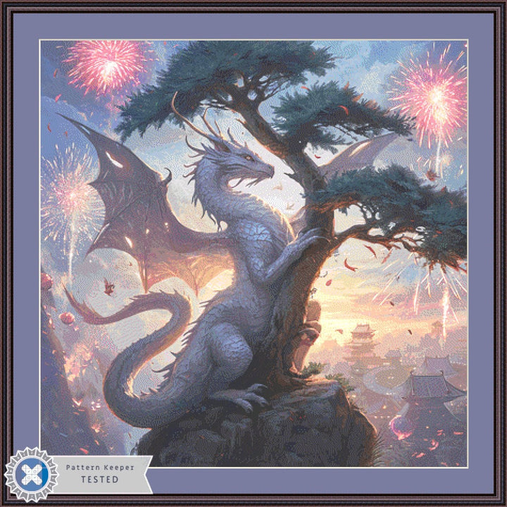 Year of The Dragon (Max Color) counted cross stitch pattern by Serr.Kai A Quill & Ink