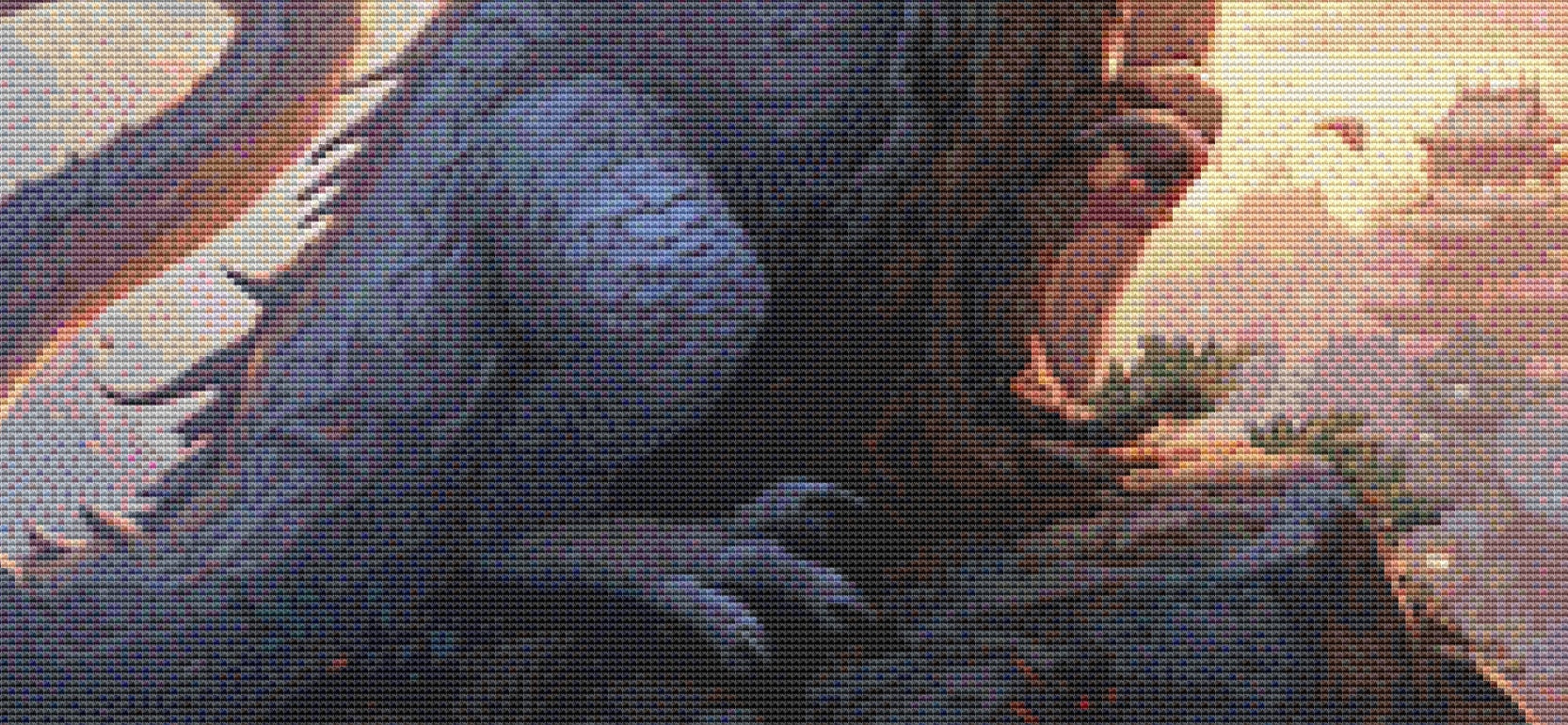 Year of The Dragon (Max Color) counted cross stitch pattern by Serr.Kai A Quill & Ink