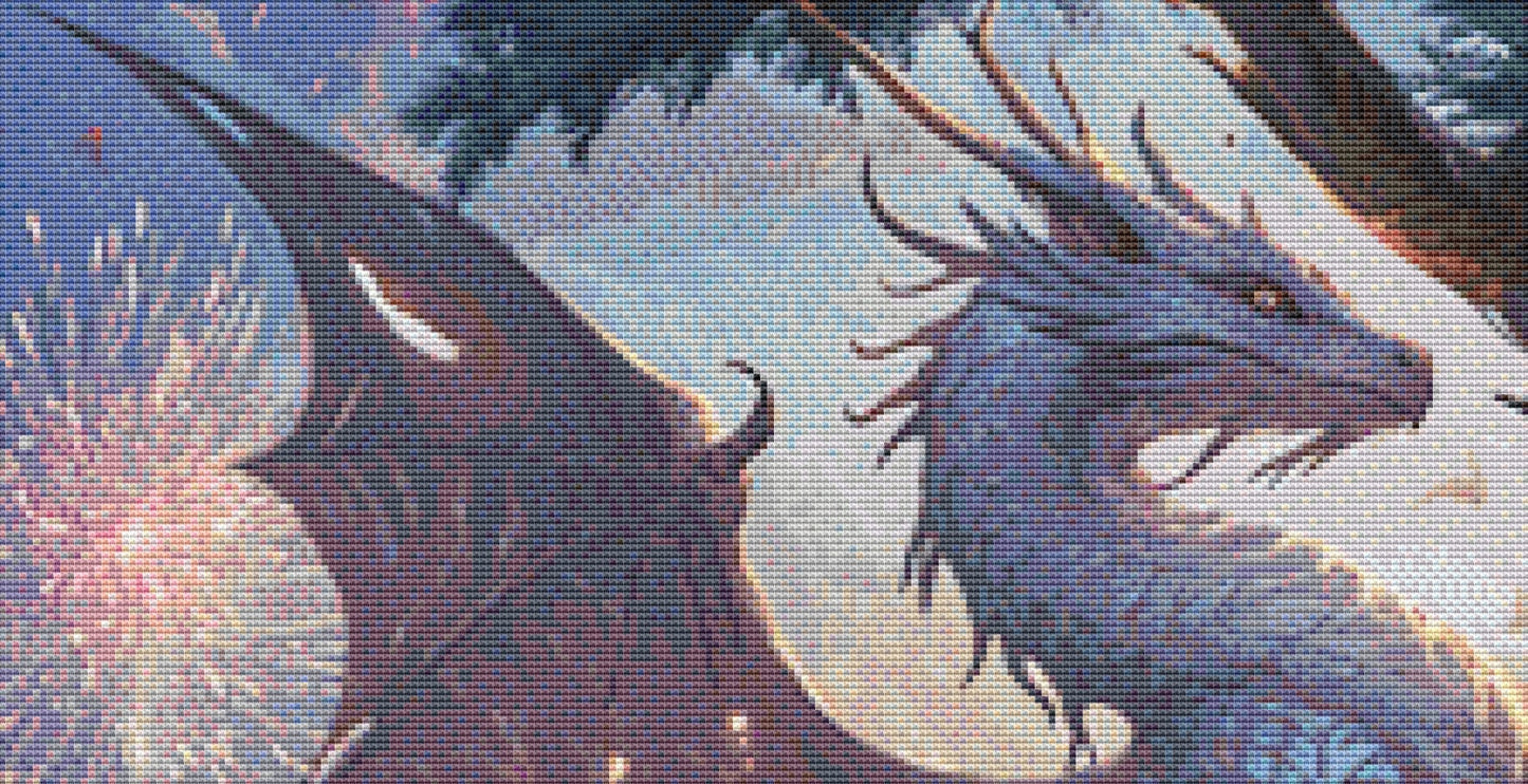 Year of The Dragon counted cross stitch pattern by Serr.Kai A Quill & Ink