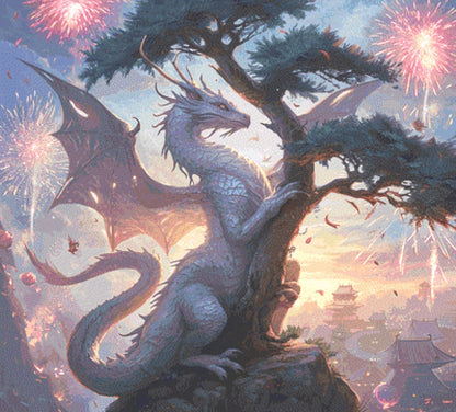 Year of The Dragon counted cross stitch pattern by Serr.Kai A Quill & Ink