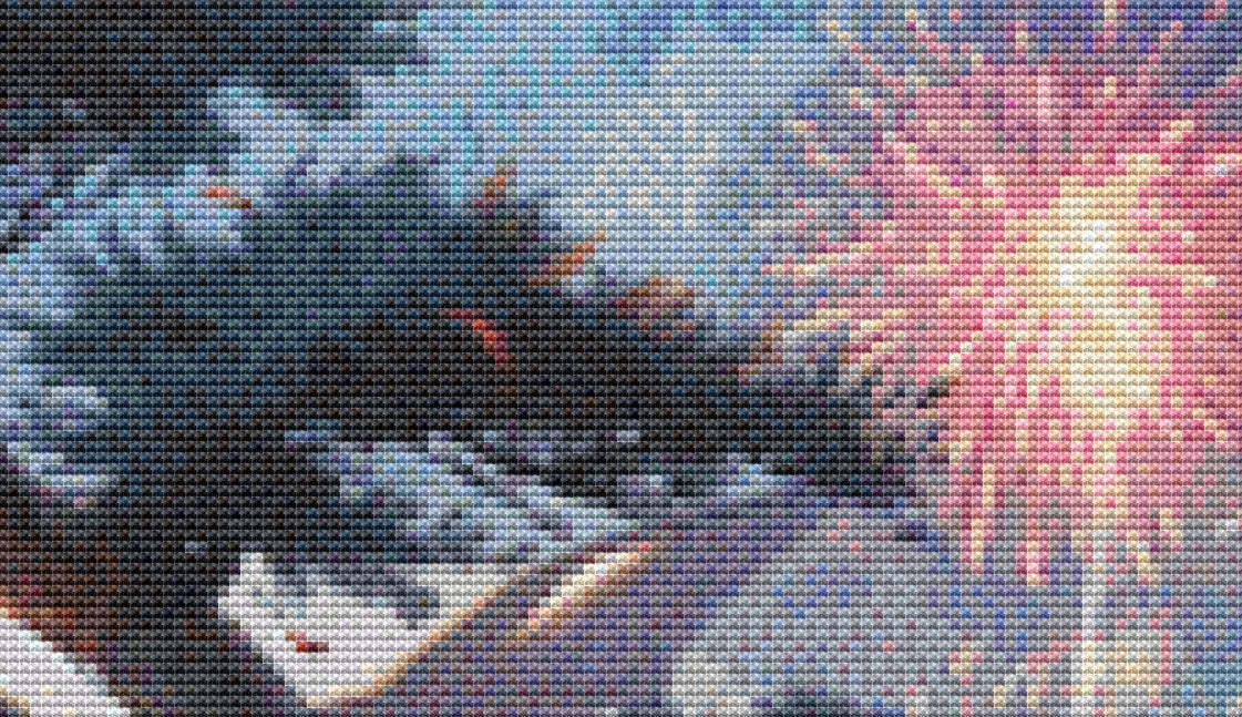 Year of The Dragon (Small) counted cross stitch pattern by Serr.Kai A Quill & Ink