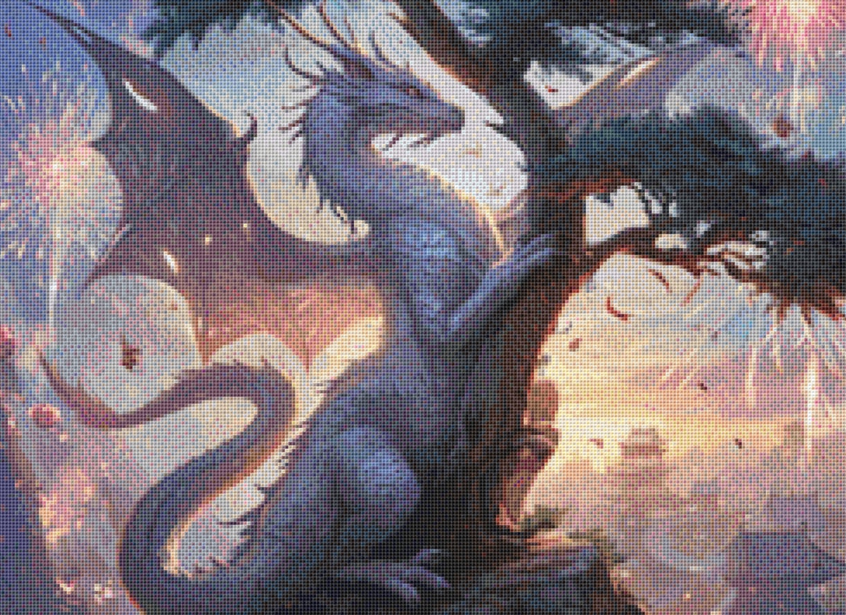 Year of The Dragon (Small) counted cross stitch pattern by Serr.Kai A Quill & Ink