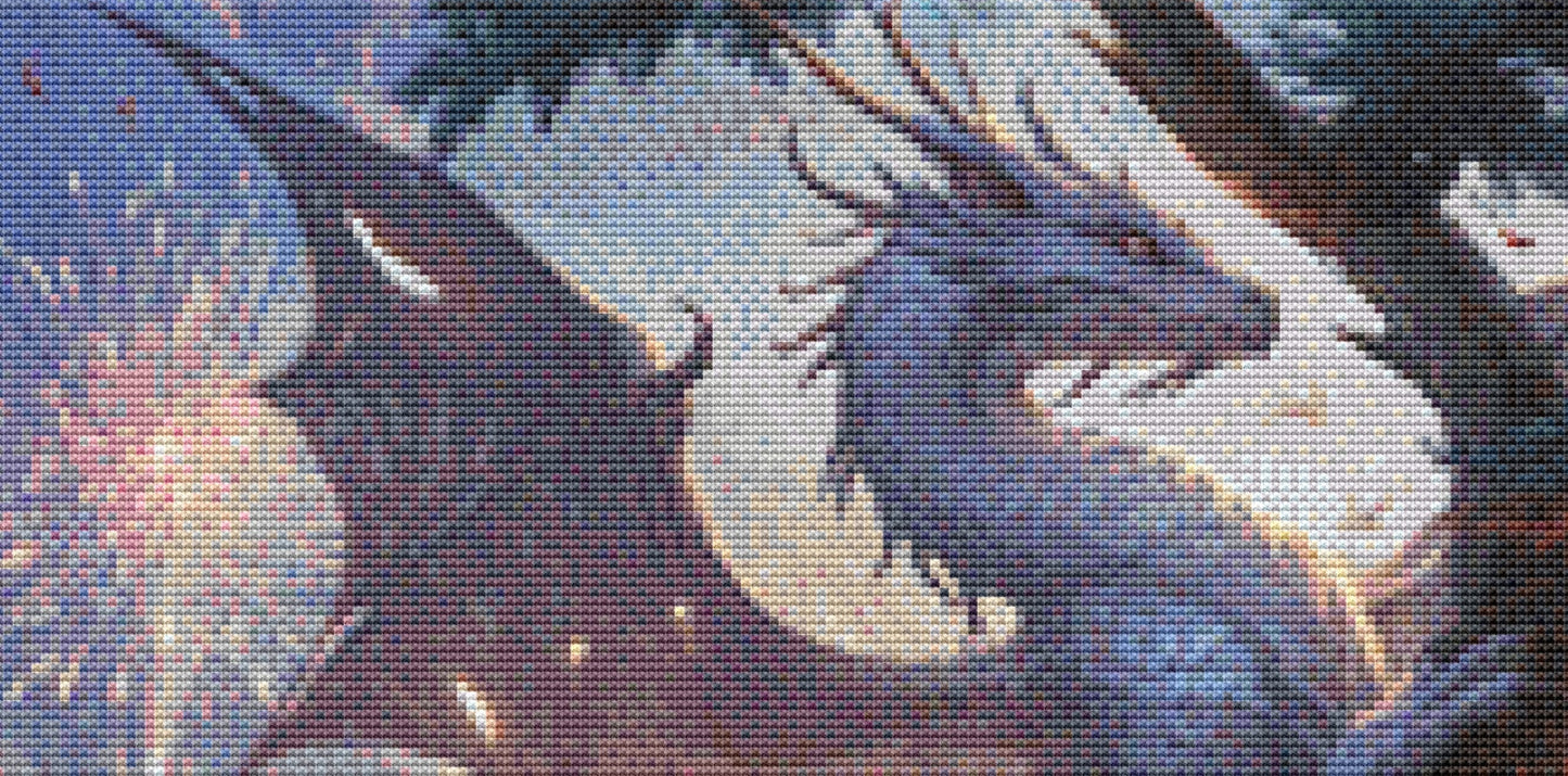 Year of The Dragon (Small) counted cross stitch pattern by Serr.Kai A Quill & Ink