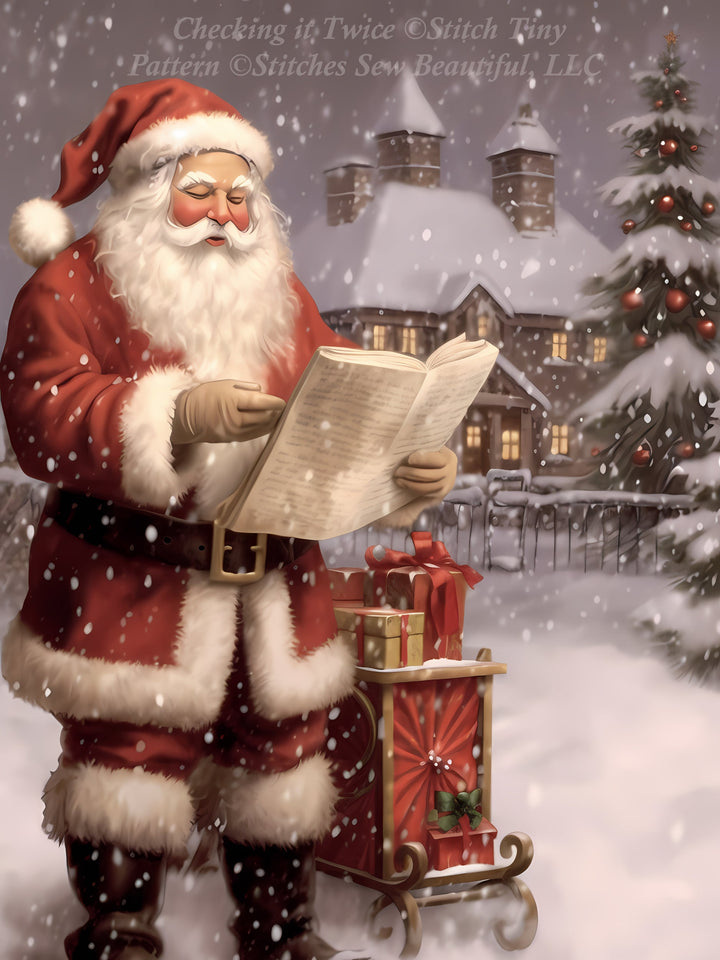 Checking it Twice cross stitch pattern by StitchTiny