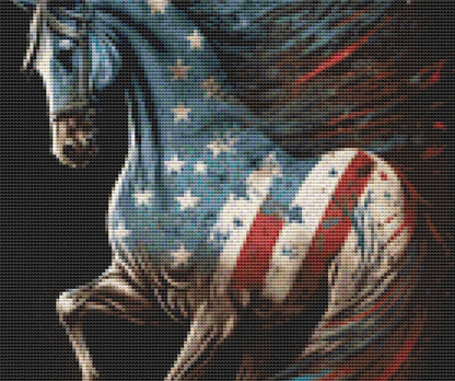 USA Horse (Small) cross stitch pattern by Eder Jose Rosa