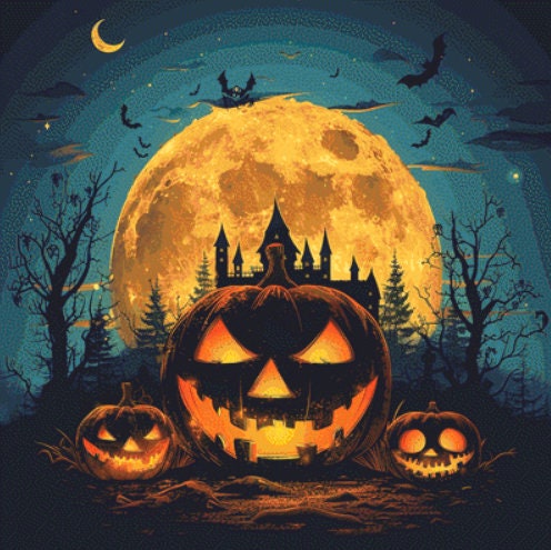 Trick, Treat, or Scare cross stitch pattern by Eder Jose Rosa