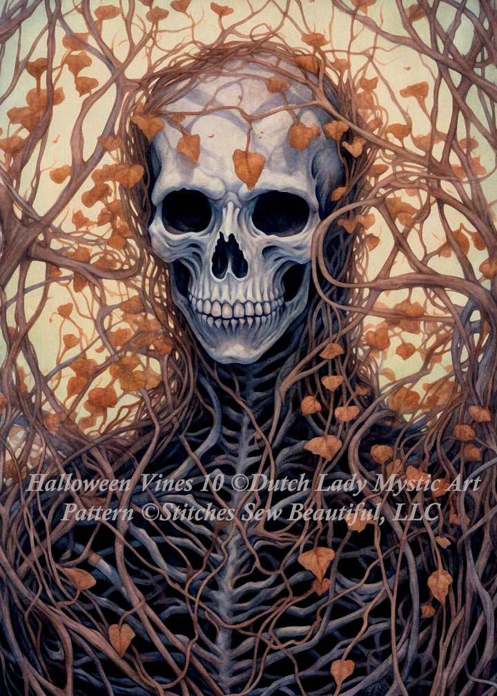Halloween Vines 10 cross stitch pattern by Dutch Lady Mystic Art