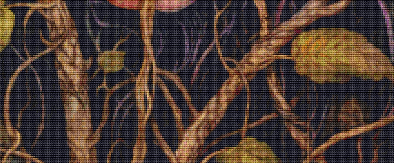 Halloween Vines 6 (Max Color) cross stitch pattern by DutchLadyMysticArt