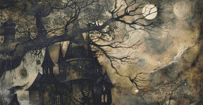 Gothic Princess and Moonlit Palace cross stitch pattern by The Art Revivalist