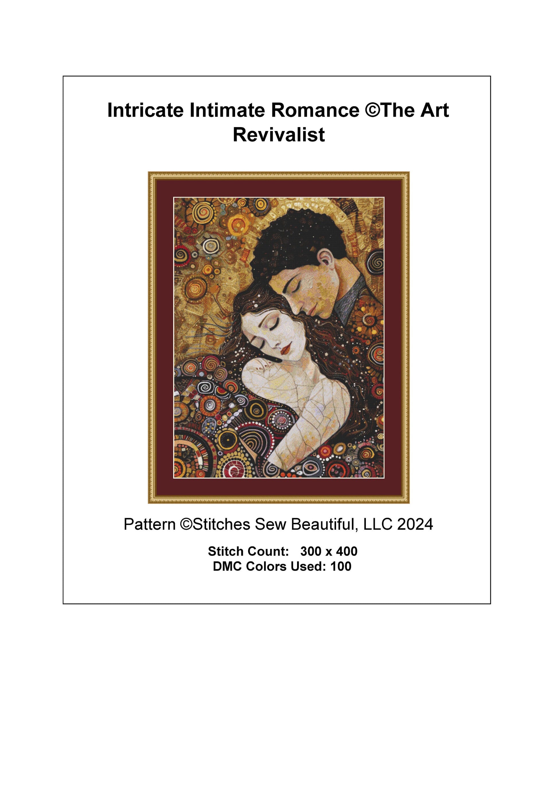 Intricate Intimate Romance cross stitch pattern by The Art Revivalist