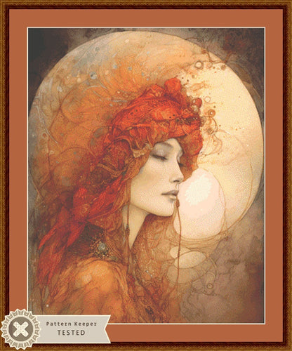 Goddess cross stitch pattern by Tammy L. Gross