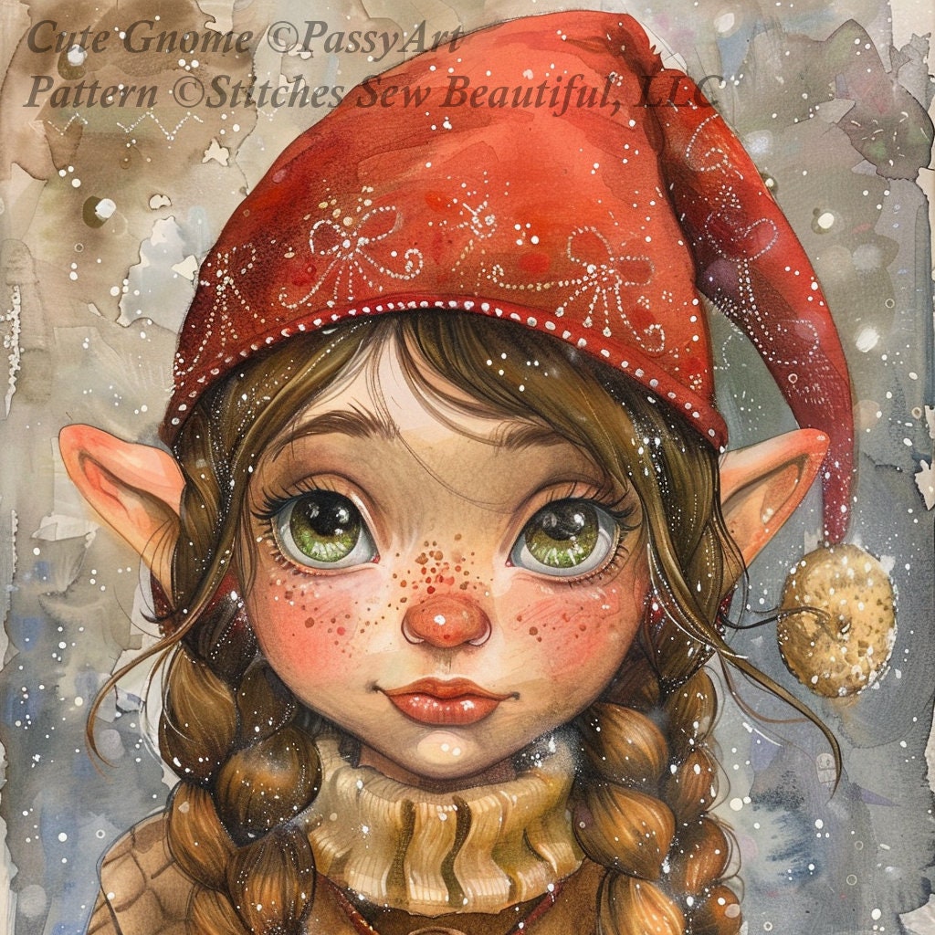Cute Gnome cross stitch pattern by PassyArt