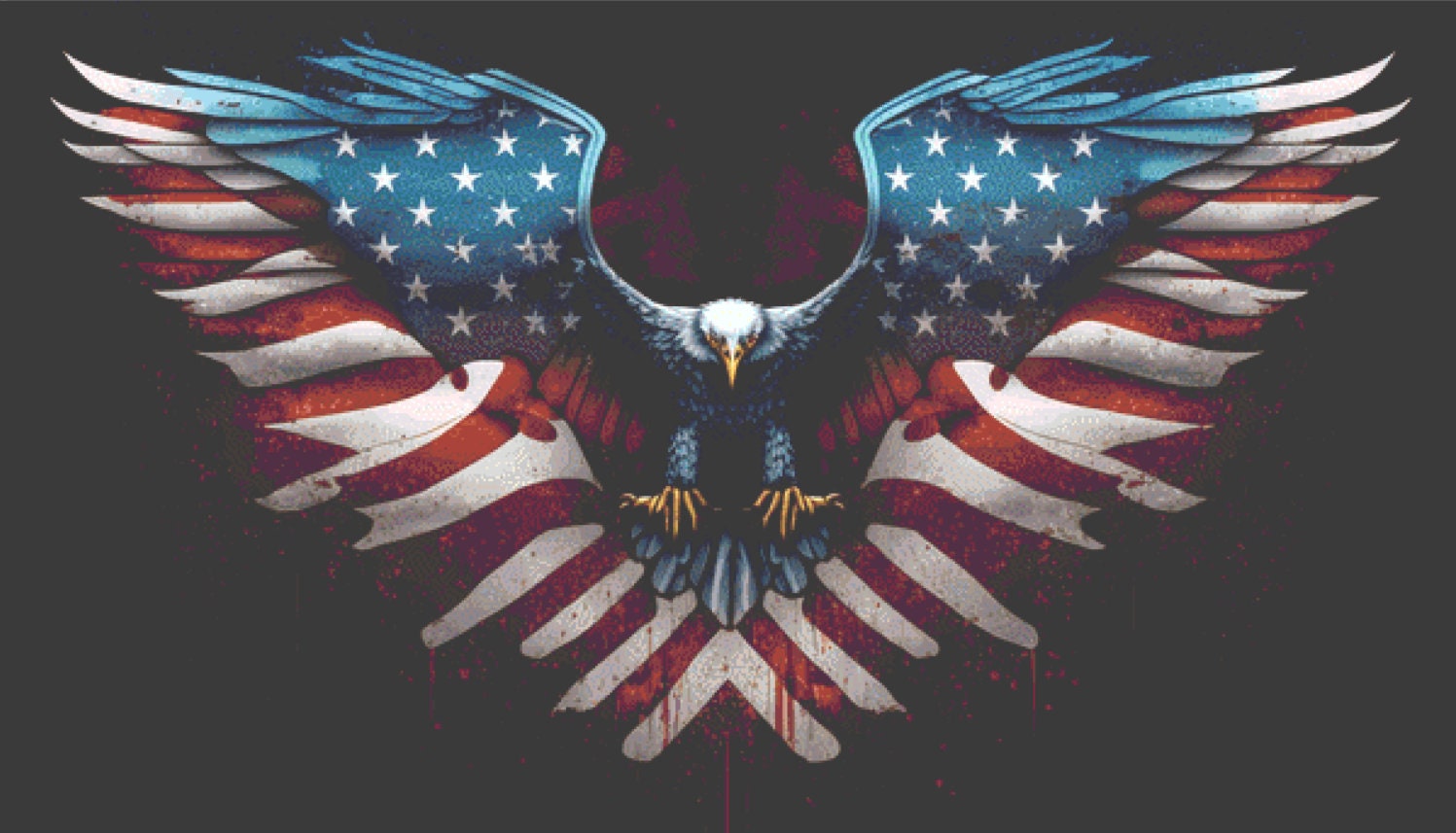 One Dream American Eagle (Max Size/Color) cross stitch pattern by Eder Jose Rosa