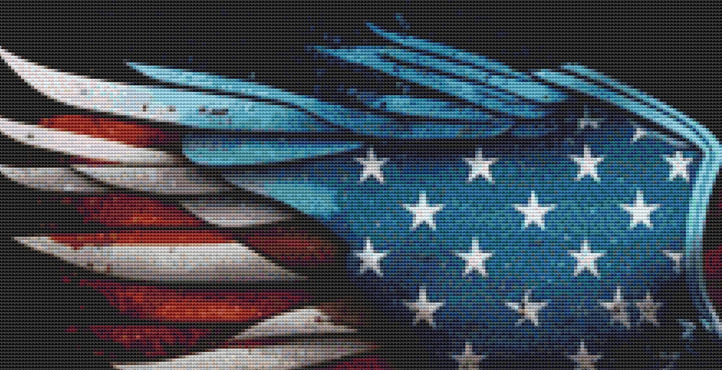 One Dream American Eagle (Max Size/Color) cross stitch pattern by Eder Jose Rosa