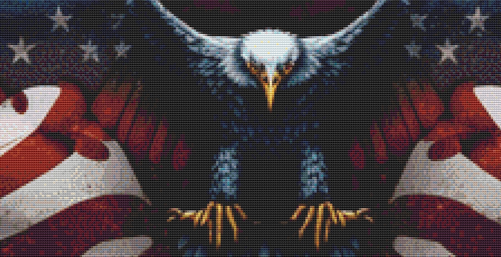 One Dream American Eagle (Max Size/Color) cross stitch pattern by Eder Jose Rosa