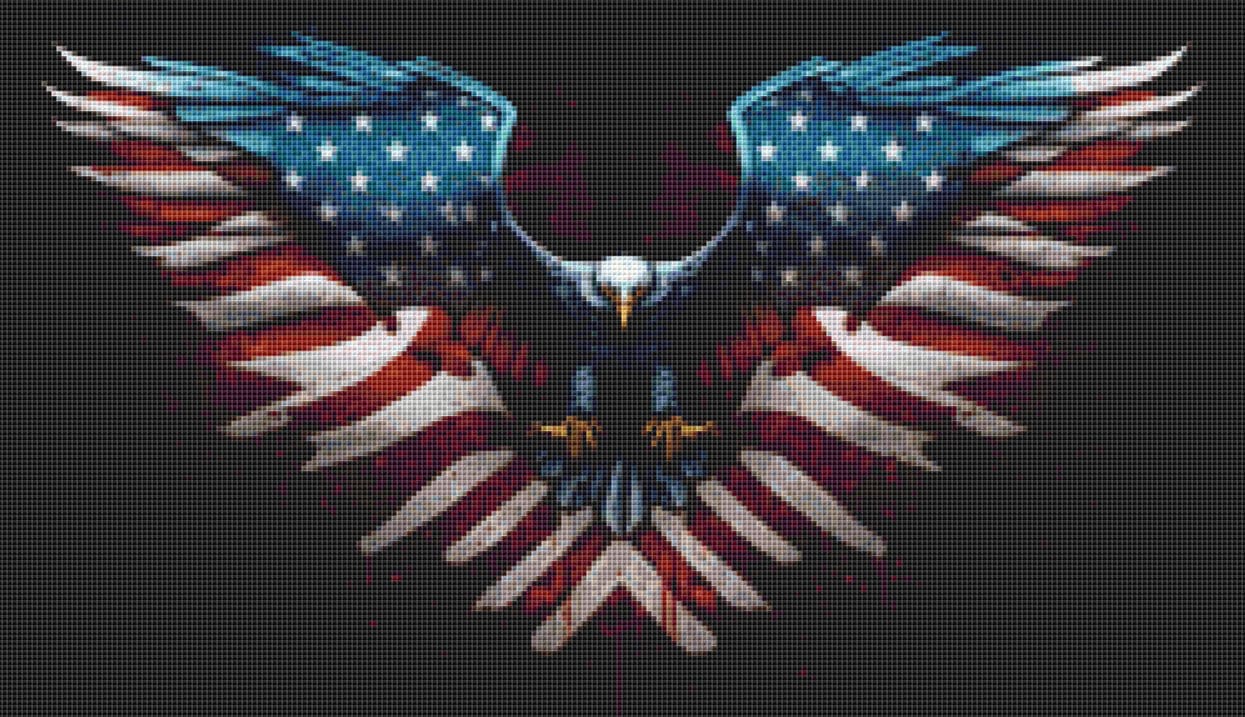 One Dream American Eagle (Small) cross stitch pattern by Eder Jose Rosa
