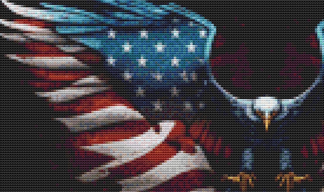 One Dream American Eagle (Small) cross stitch pattern by Eder Jose Rosa