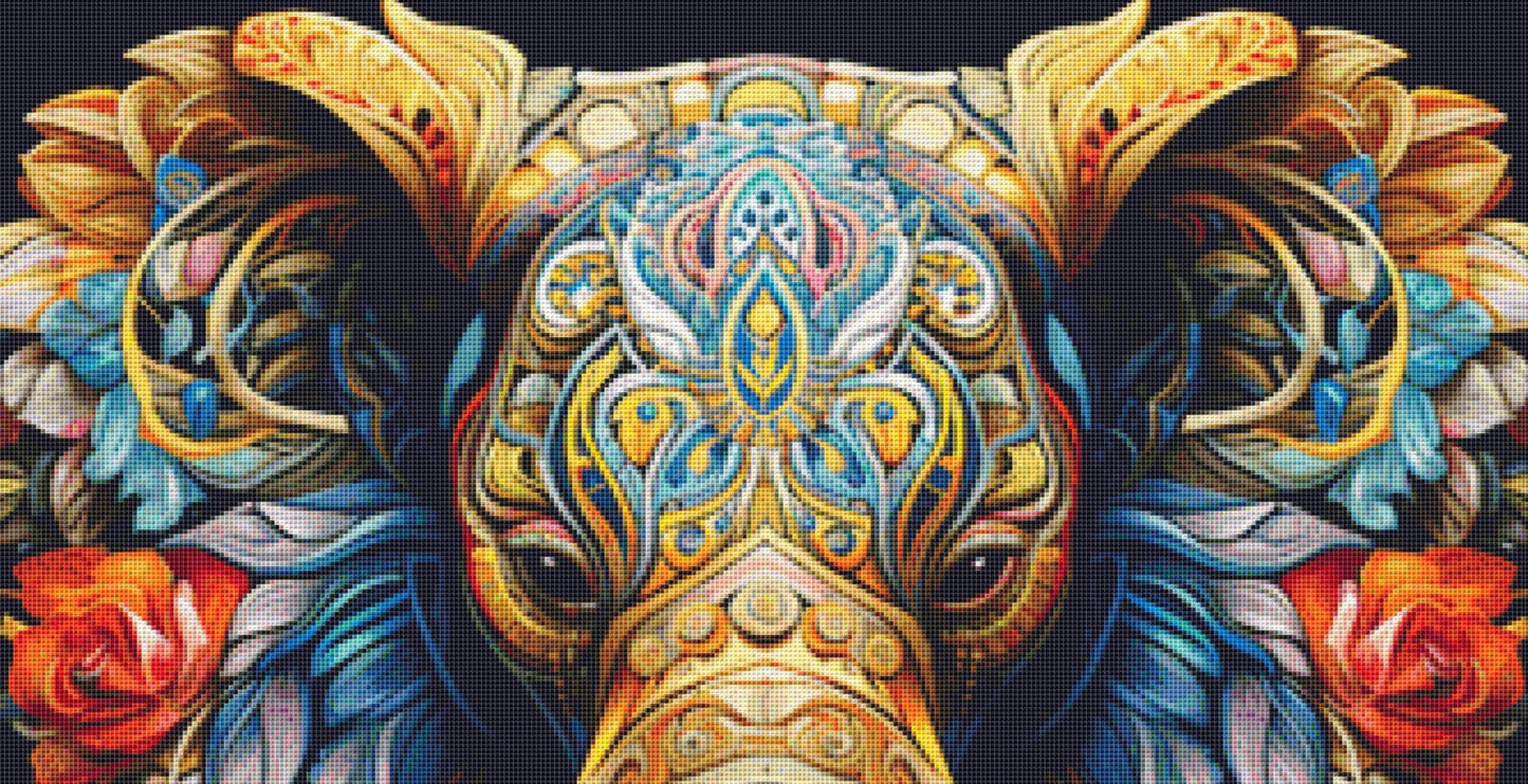 Elephant in Colors (Max Color) cross stitch pattern by Eder Jose Rosa