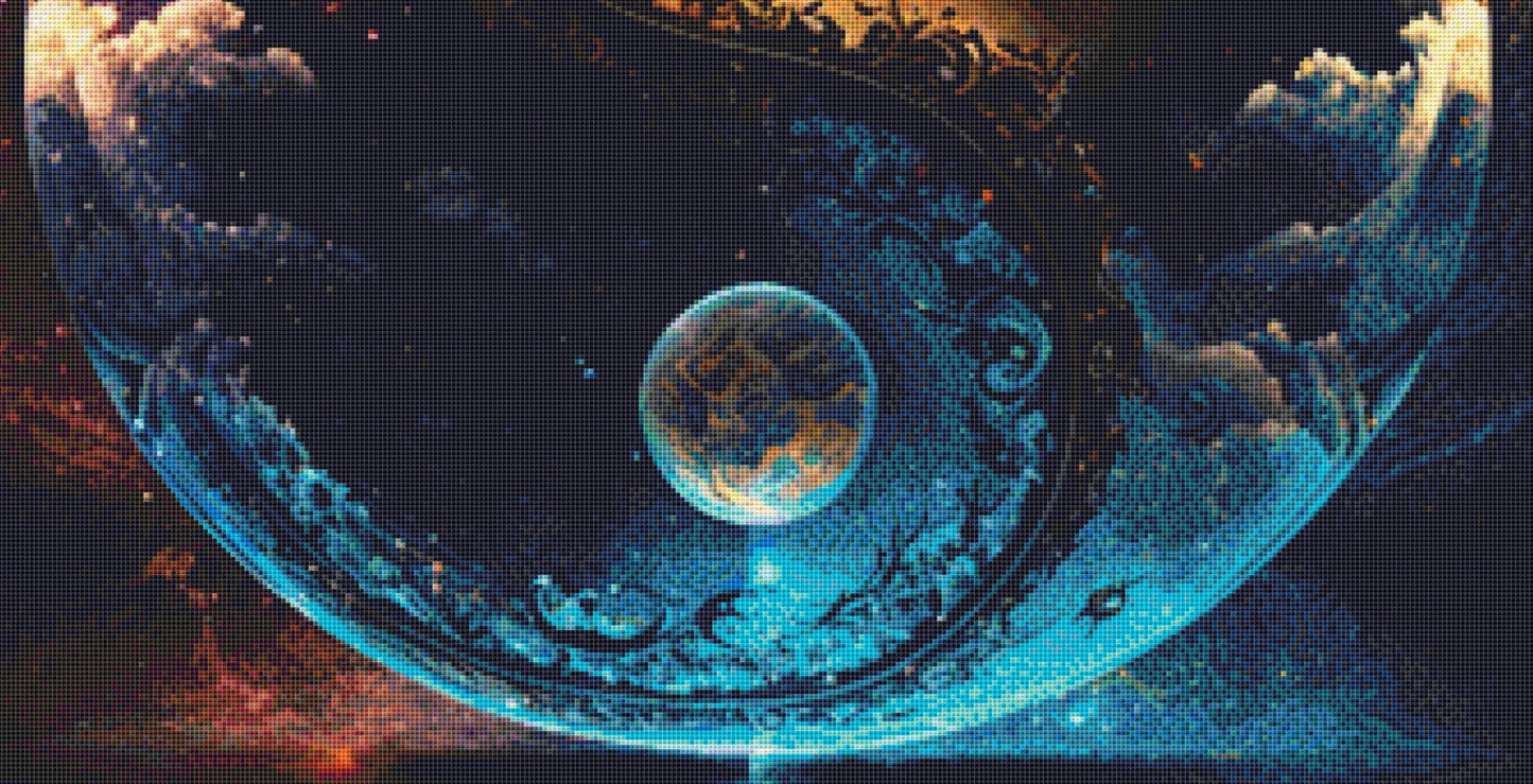 Ying Yang Day and Night cross stitch pattern by DigitalArtClubAU