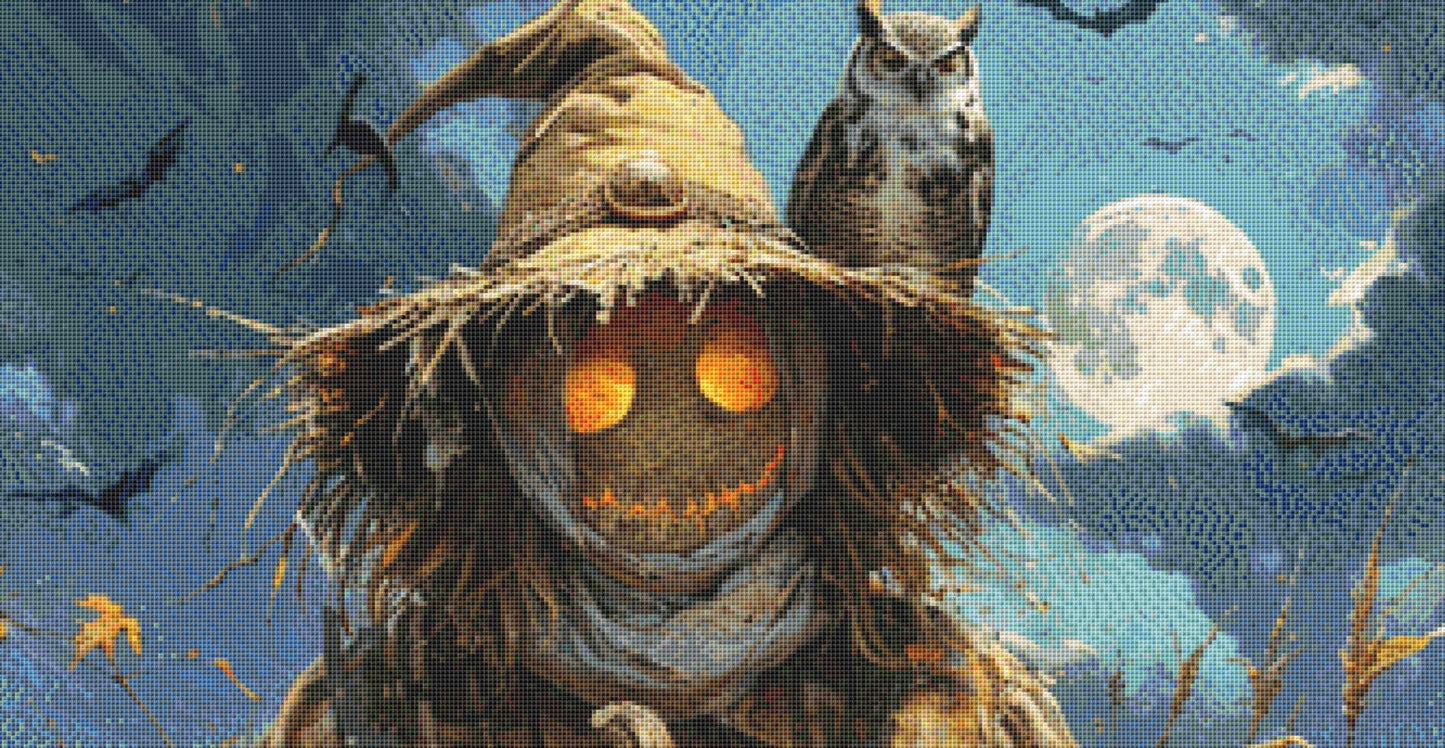 The Scarecrow and the Pumpkin Head cross stitch pattern by Eder Jose Rosa
