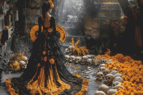 The Beauty in the Underworld cross stitch pattern by Eder Jose Rosa