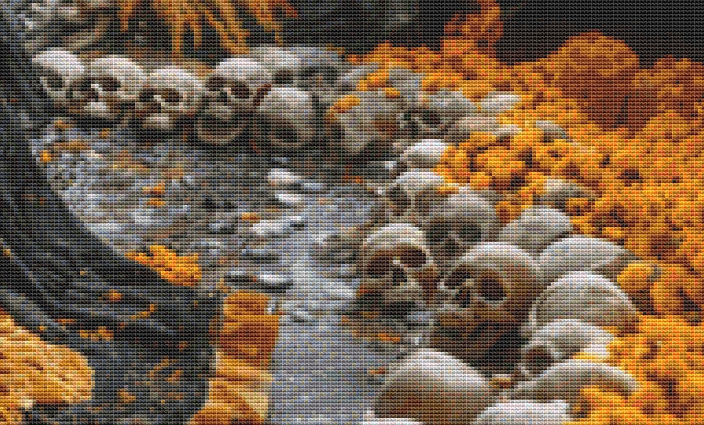 The Beauty in the Underworld cross stitch pattern by Eder Jose Rosa