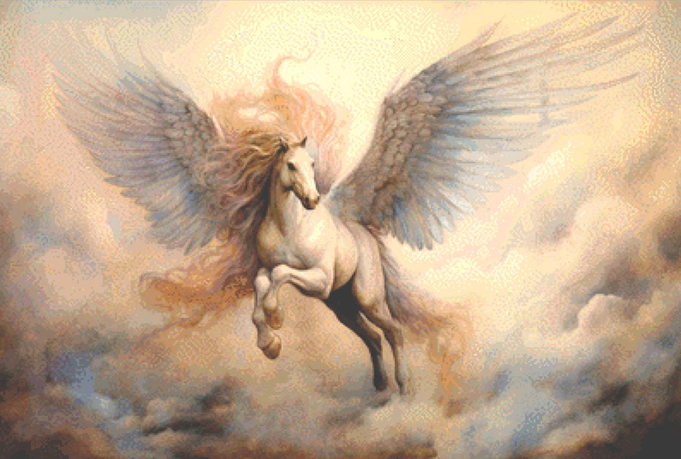 Pegasus cross stitch pattern by Tammy L. Gross