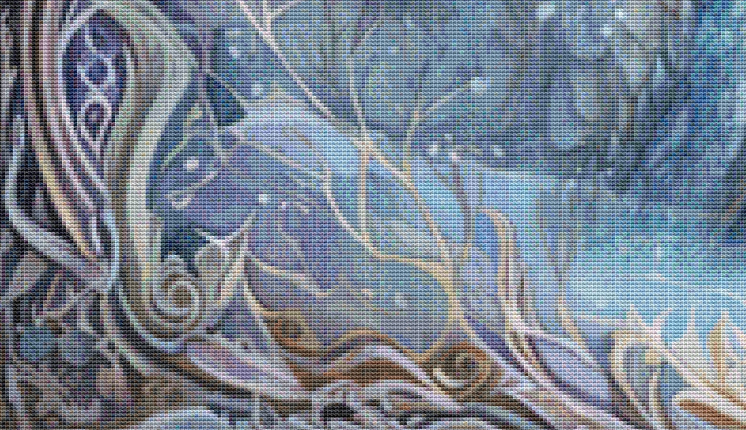 Winter Dragon 1 cross stitch pattern by LianaScrap