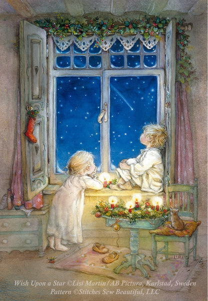 Wish Upon a Star cross stitch pattern by Lisi Martin/AB Pictura, Karlstad, Sweden