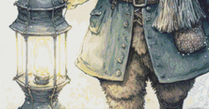 Winter Walk with Bear cross stitch pattern by UniquelyMadeWallArt