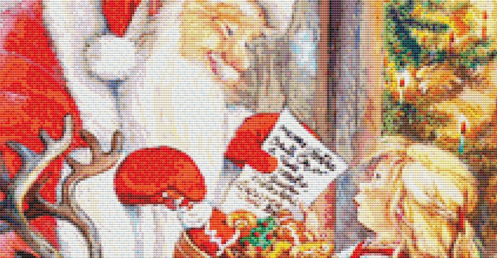 Treats for Santa and His Reindeer cross stitch pattern by Lisi Martin/AB Pictura, Karlstad, Sweden