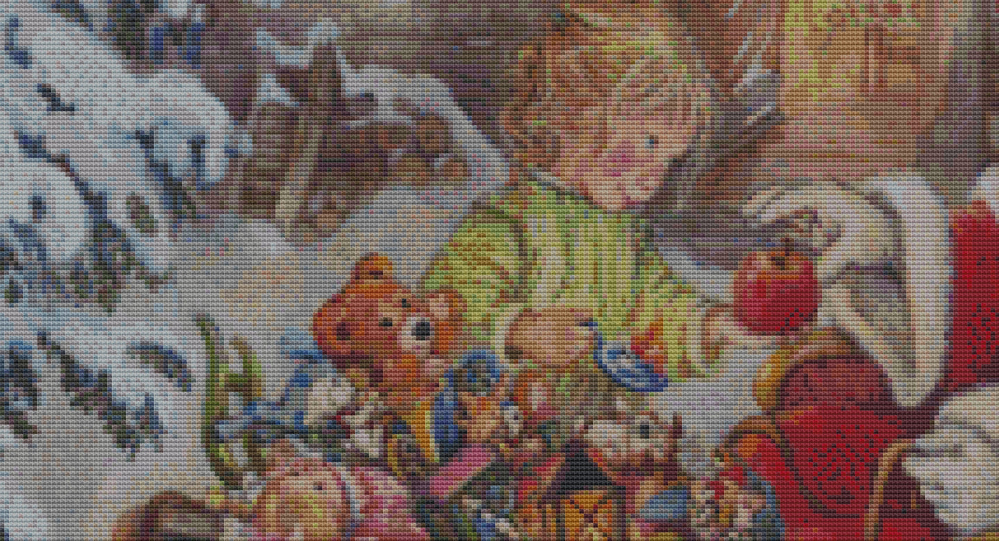 A Treat From Santa cross stitch pattern by Lisi Martin/AB Pictura, Karlstad, Sweden