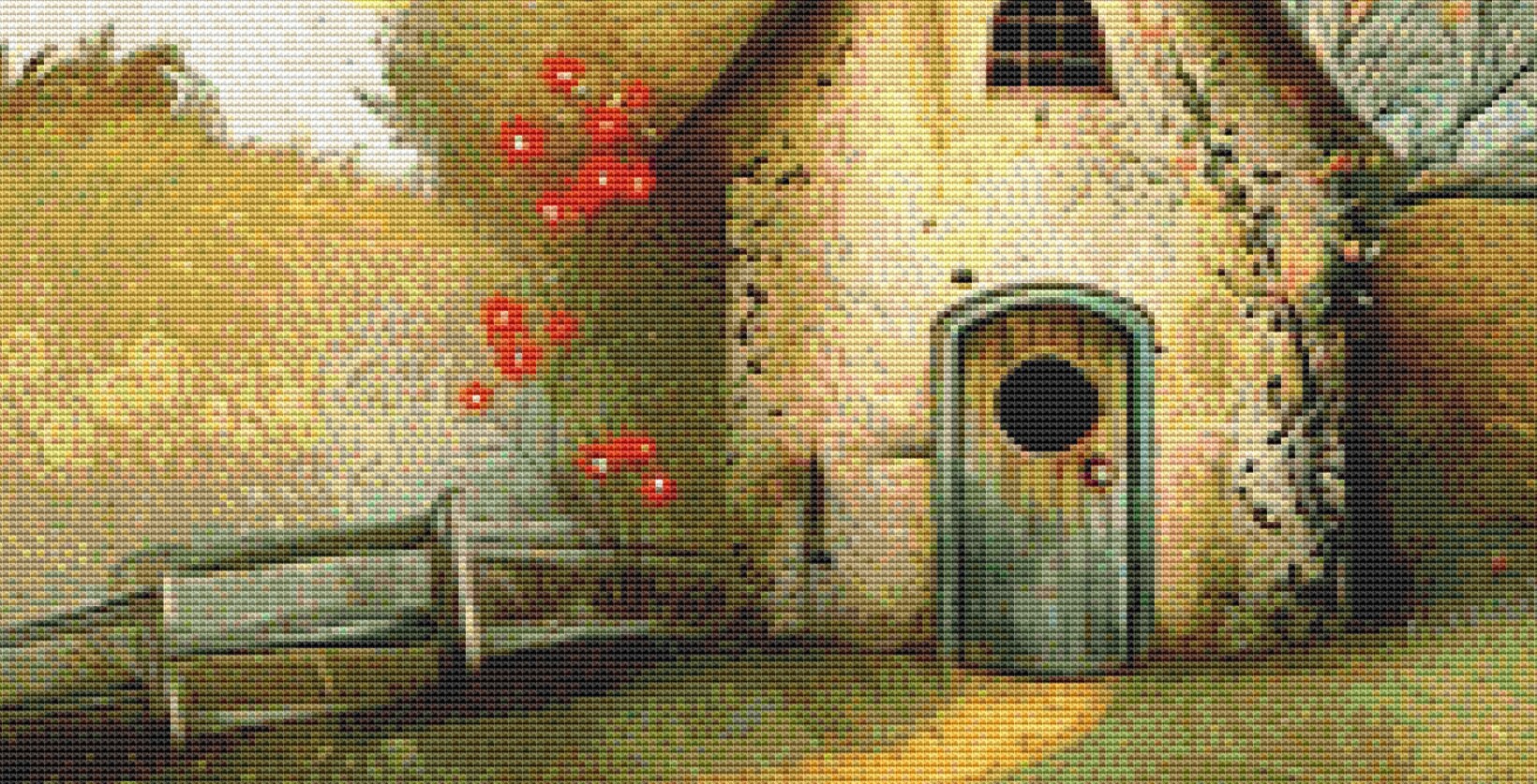Fizzy House cross stitch pattern by Tammy L. Gross