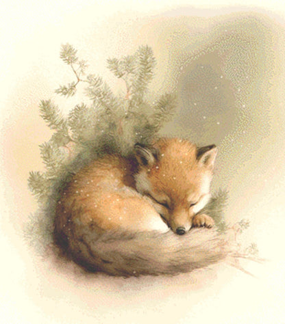 Fox cross stitch pattern by Tammy L. Gross