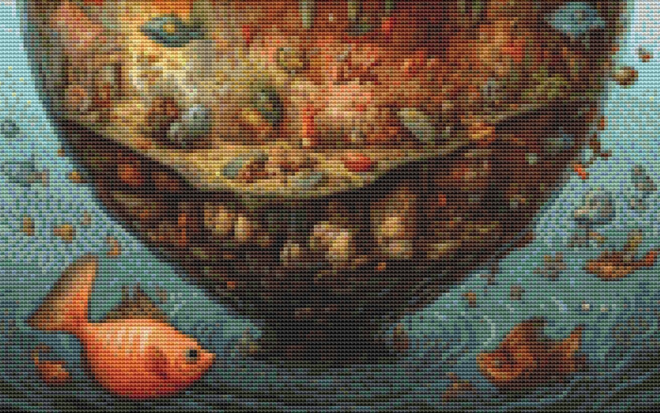 Sea Cottage in a Bubble (Small) cross stitch pattern by LikeInkDrops