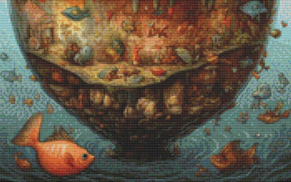 Sea Cottage in a Bubble (Small) cross stitch pattern by LikeInkDrops