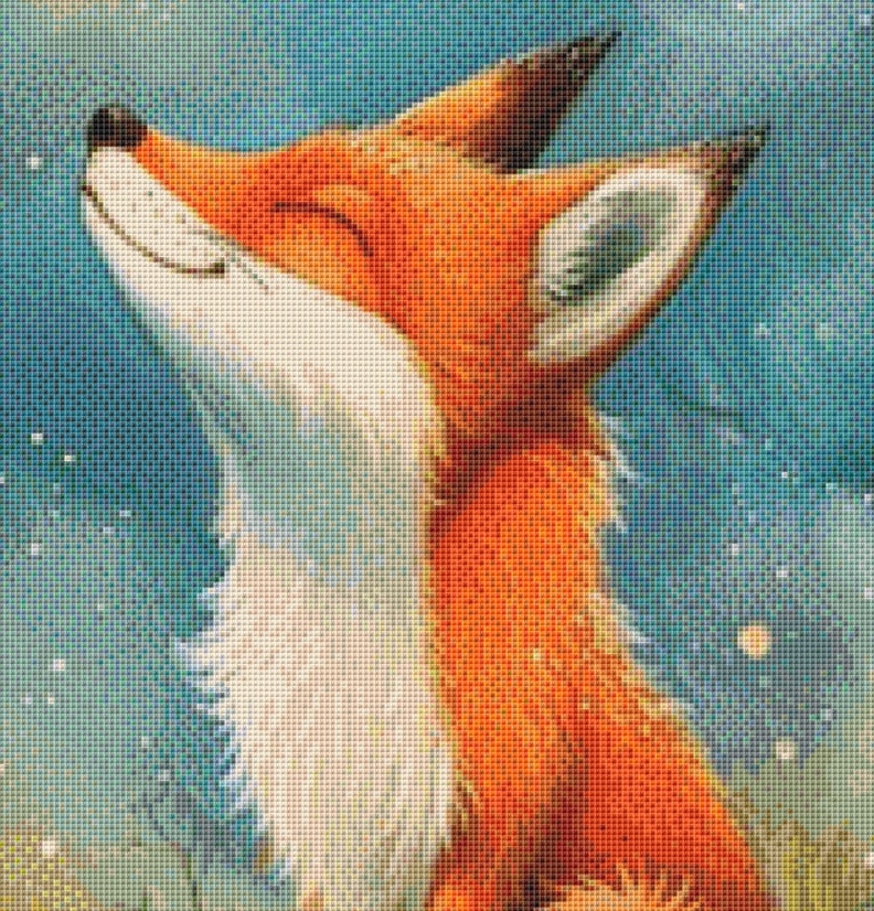 Fox Watercolor cross stitch pattern by PassyArt