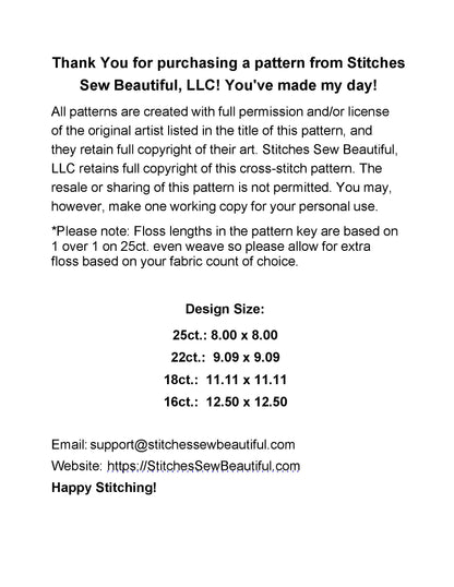 Fox (Round) cross stitch pattern by Tammy L. Gross