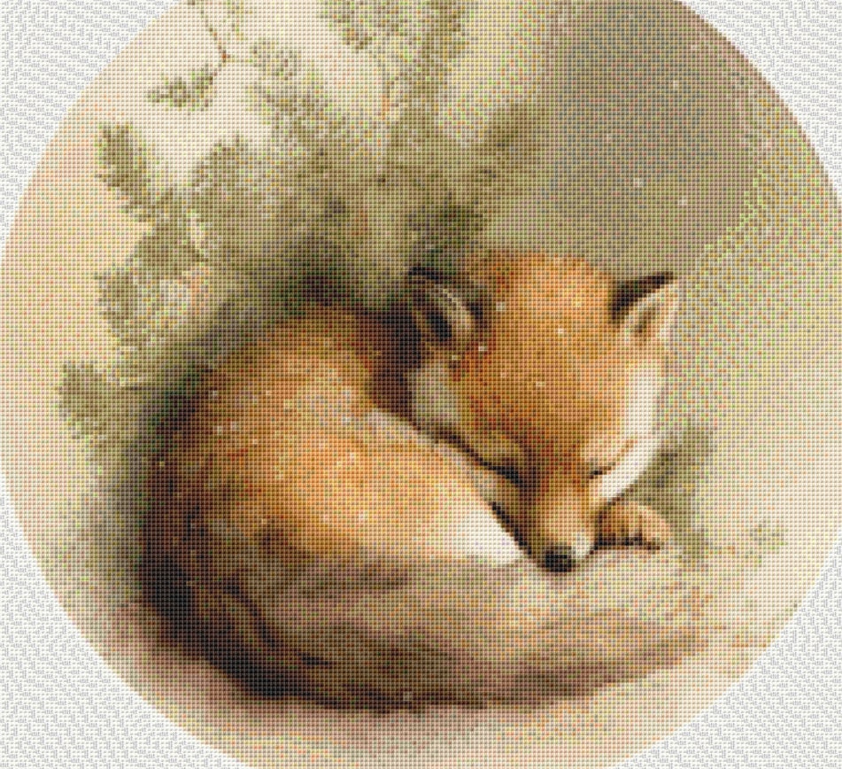 Fox (Round) cross stitch pattern by Tammy L. Gross