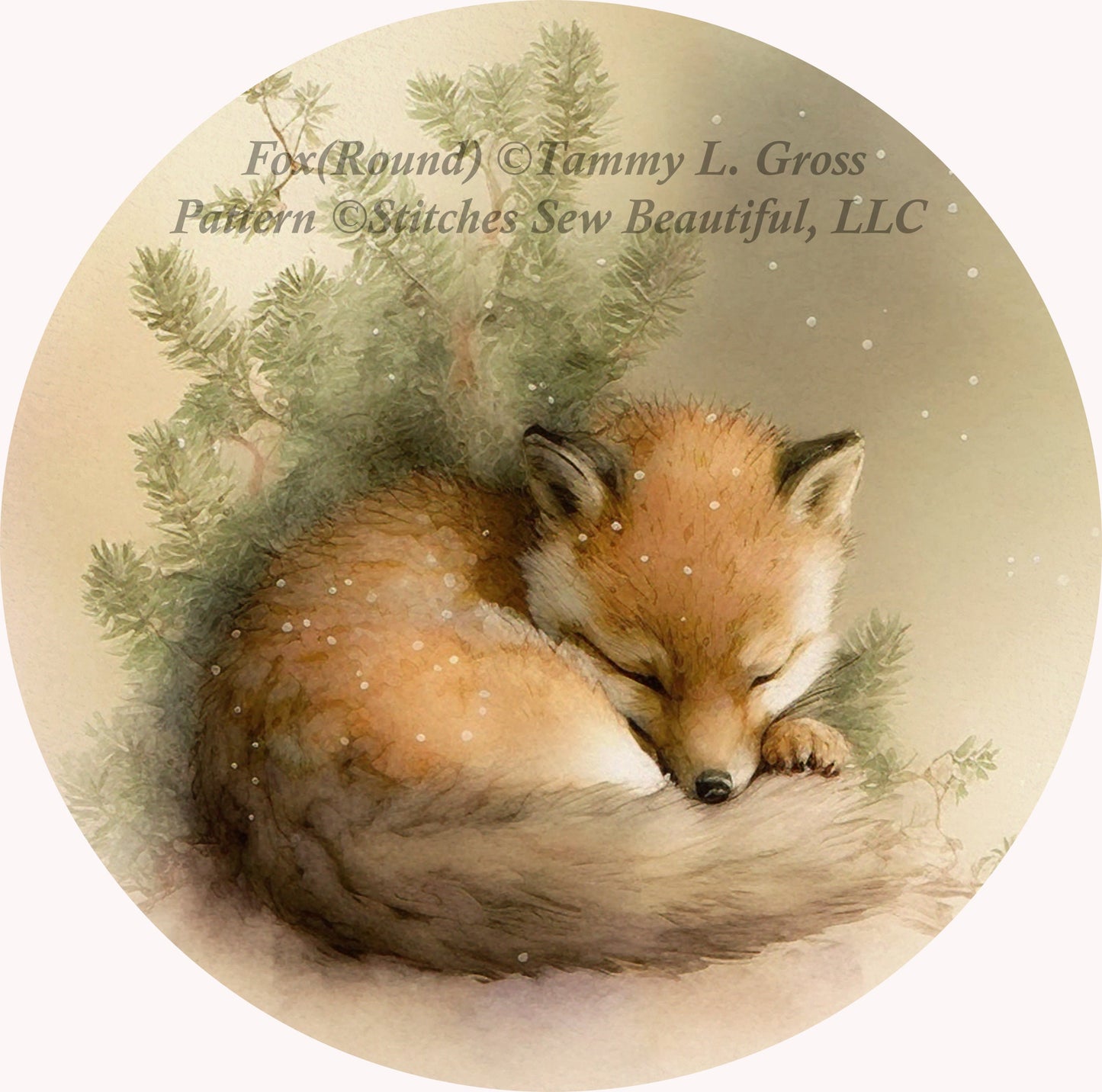 Fox (Round) cross stitch pattern by Tammy L. Gross
