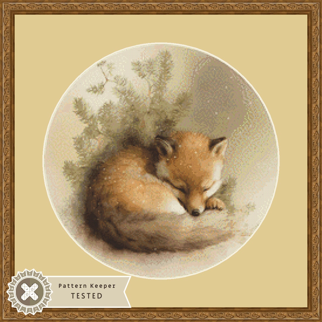 Fox (Round) cross stitch pattern by Tammy L. Gross