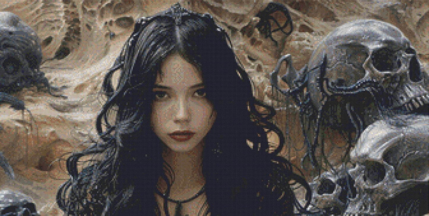 In the Shadow of Skulls cross stitch pattern by Eder Jose Rosa