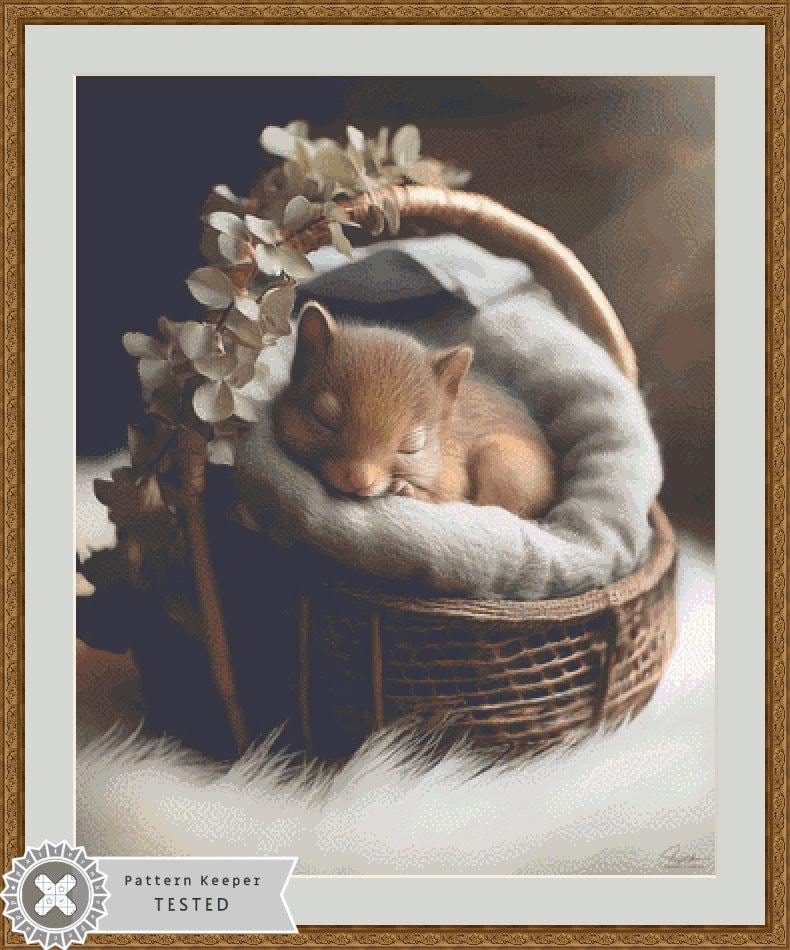 Baby Basket cross stitch pattern by Tammy L. Gross
